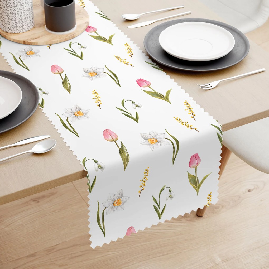 Goldea napron de masă teflonat - atingere de primăvară 50x120 cm