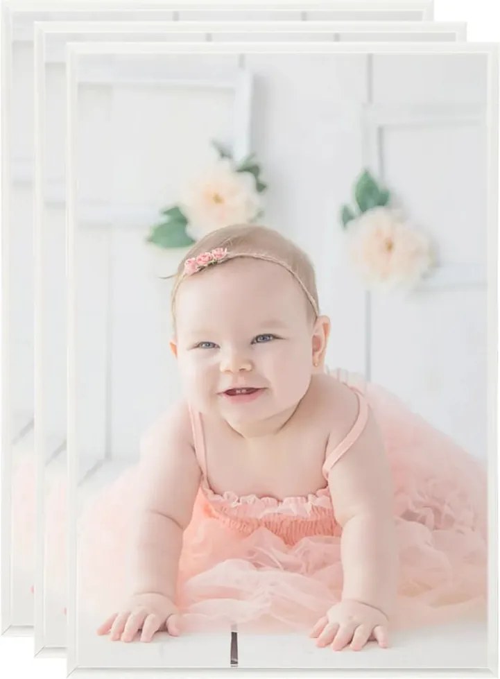 vidaXL Rame foto colaj pentru masă 3 buc. argintiu 21x29,7 cm MDF