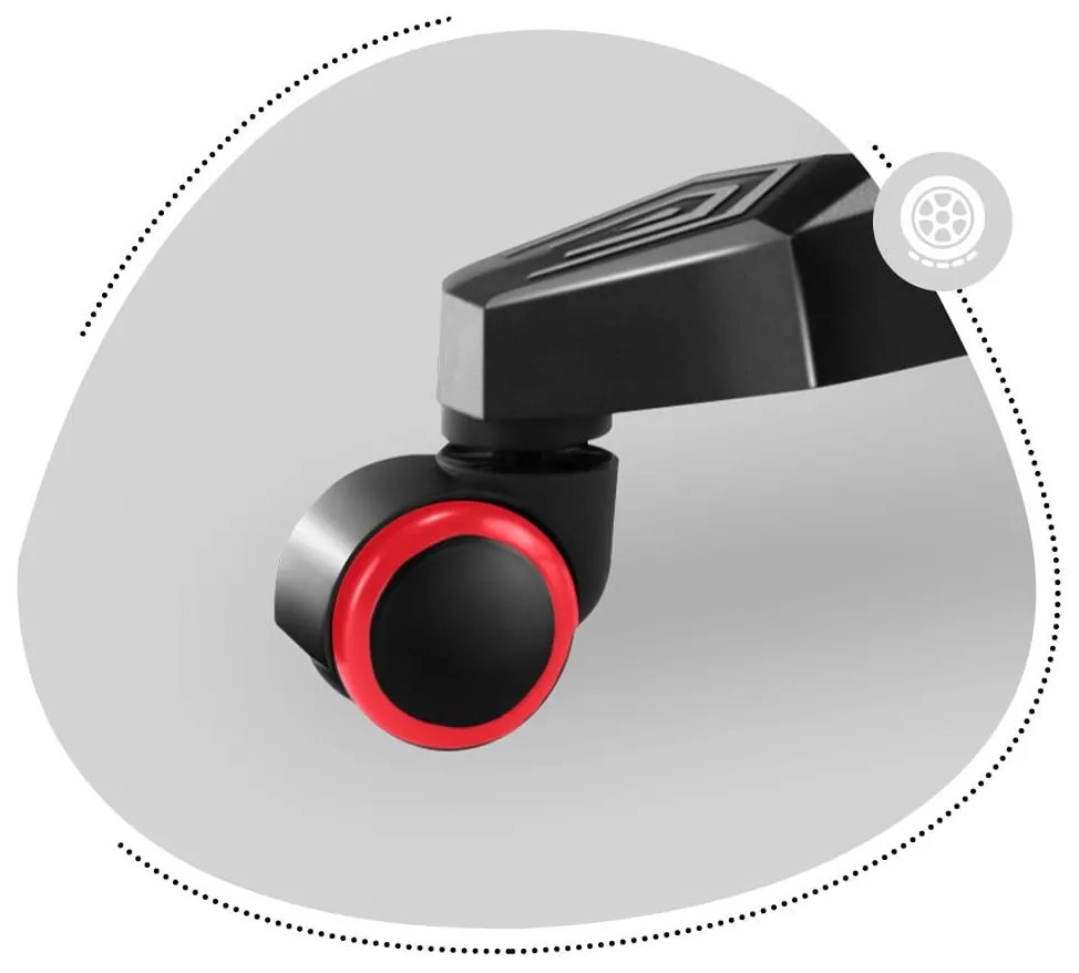 Scaun gaming pentru copii Rover 6 (negru + roșu). 1087548