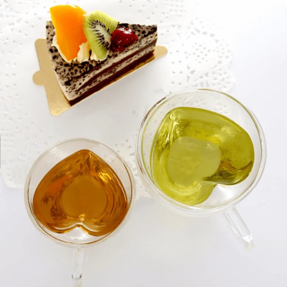 Ceaşcă termorezistentă Heart cu farfurie, 2 buc., în formă de inimă, 150 ml, HOTCOOL TYP 5
