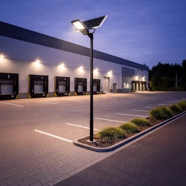 Lampă stradală LED reglabilă cu senzor și panou solar KOBRA, 400 W / 24.000 mAh, IP65, antracit + telecomandă