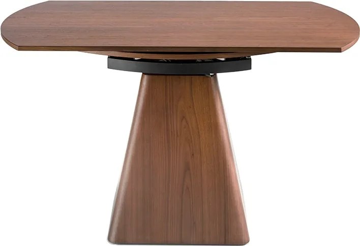 Masa extensibila eleganta design LUX Walnut Veneered 80-140x140cm