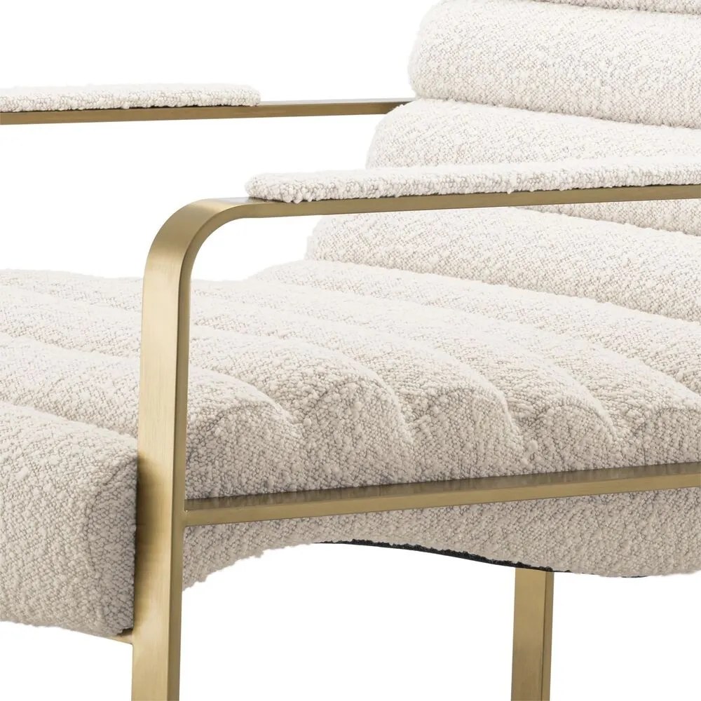 Fotoliu elegant design LUX Olsen, boucle crem 115043 HZ