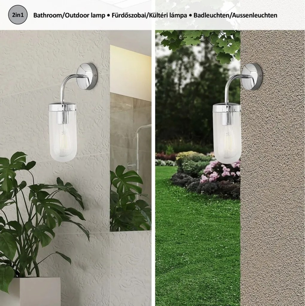 Aplica de perete pentru baie design modern Yago IP44 negru