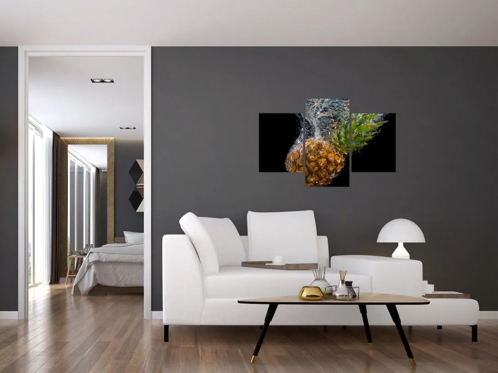 Tablou cu anans în apă (90x60 cm)
