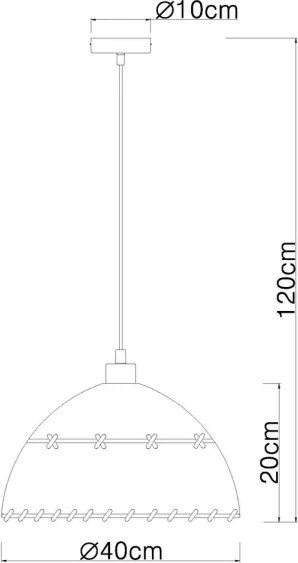 Lustră pe cablu Globo 15442H1 REX 1xE27/60W/230V