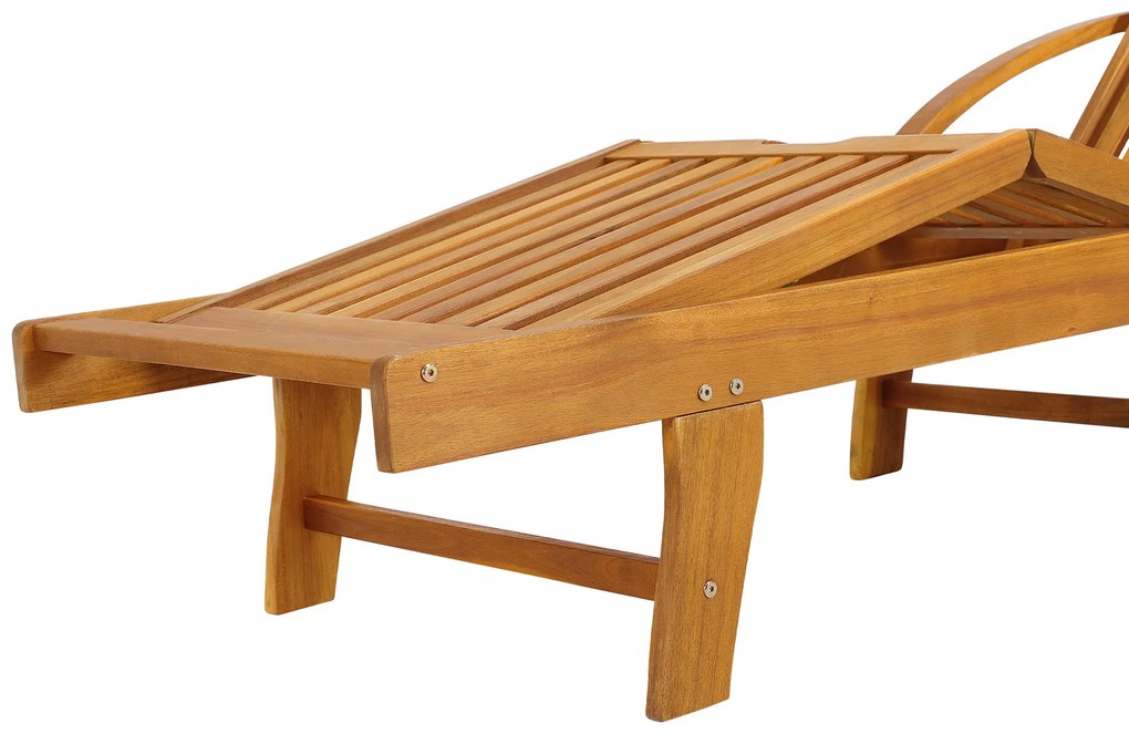 Șezlong de grădină TAMI SUN, 195,5x69x85cm, natur maro Jurhan