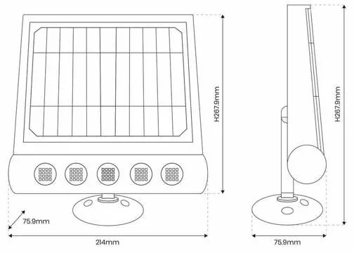 Lampă solară LED de perete cu senzor mișcare LED/8W/3,7V 4000 mAh 4000K IP65