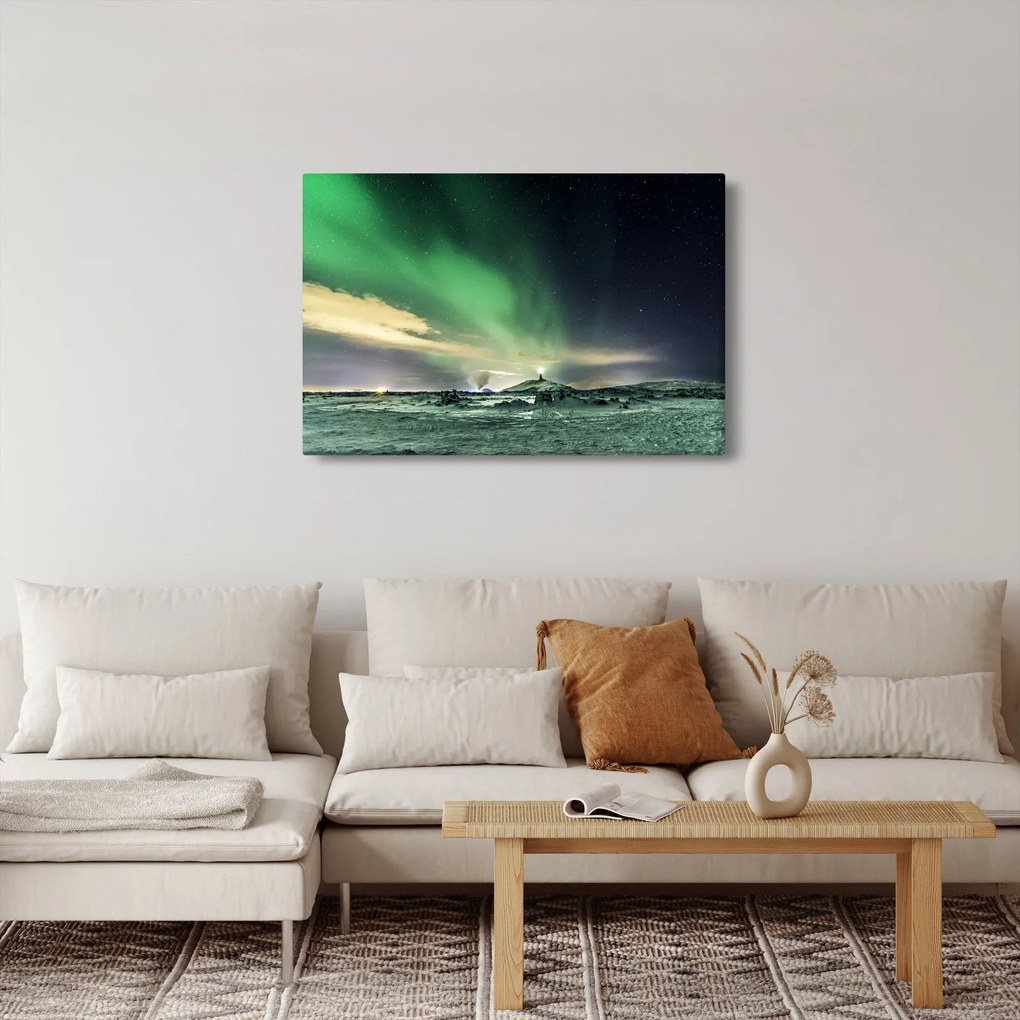 Tablou cu Aurora Borealis (90x60 cm)
