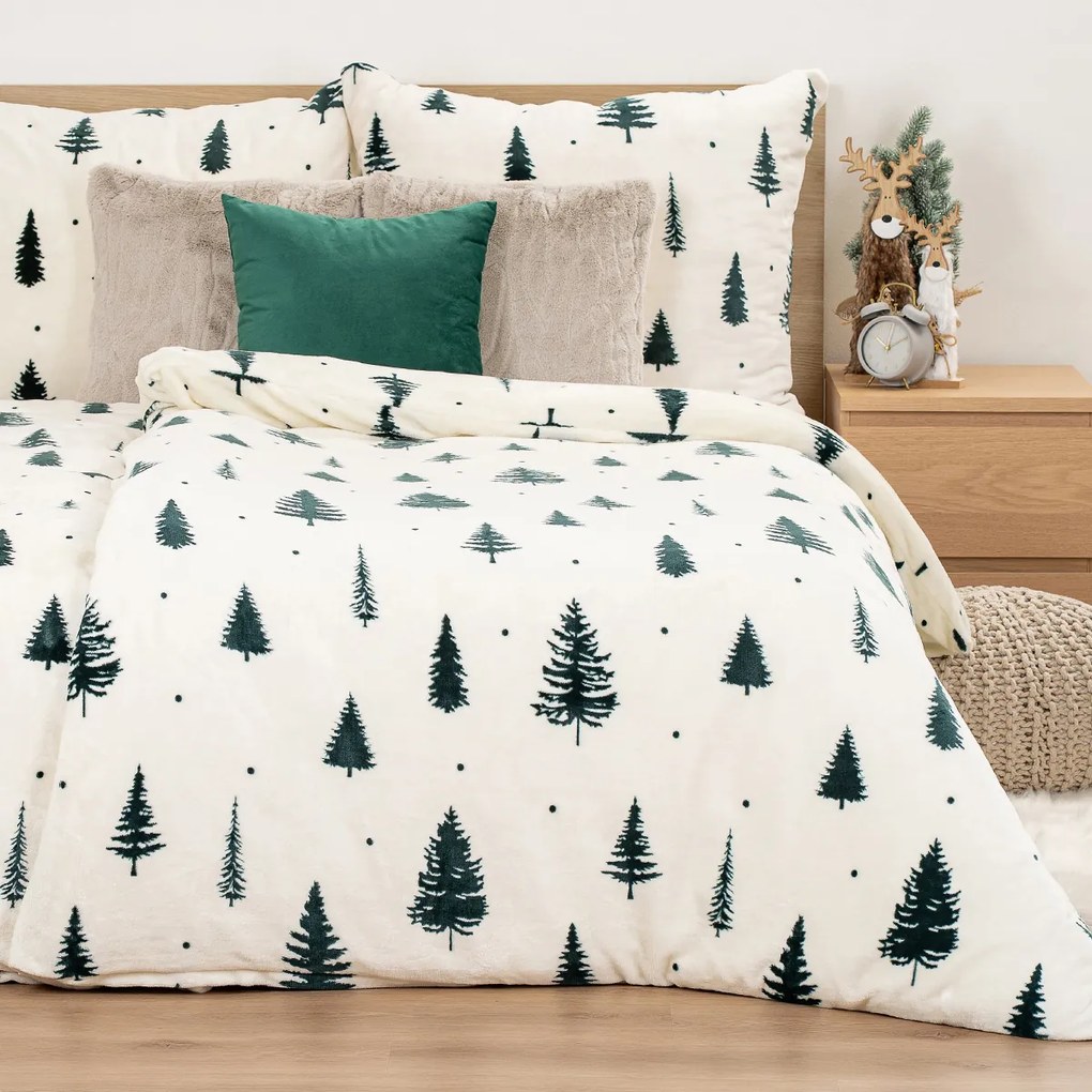 Lenjerie de pat din microflanel 4Home SereneForest, 140 x 200 cm, 70 x 90 cm, 140 x 200 cm, 70 x 90 cm