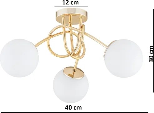 Brilagi - Lustră aplicată MILO 3xE27/60W/230V aurie