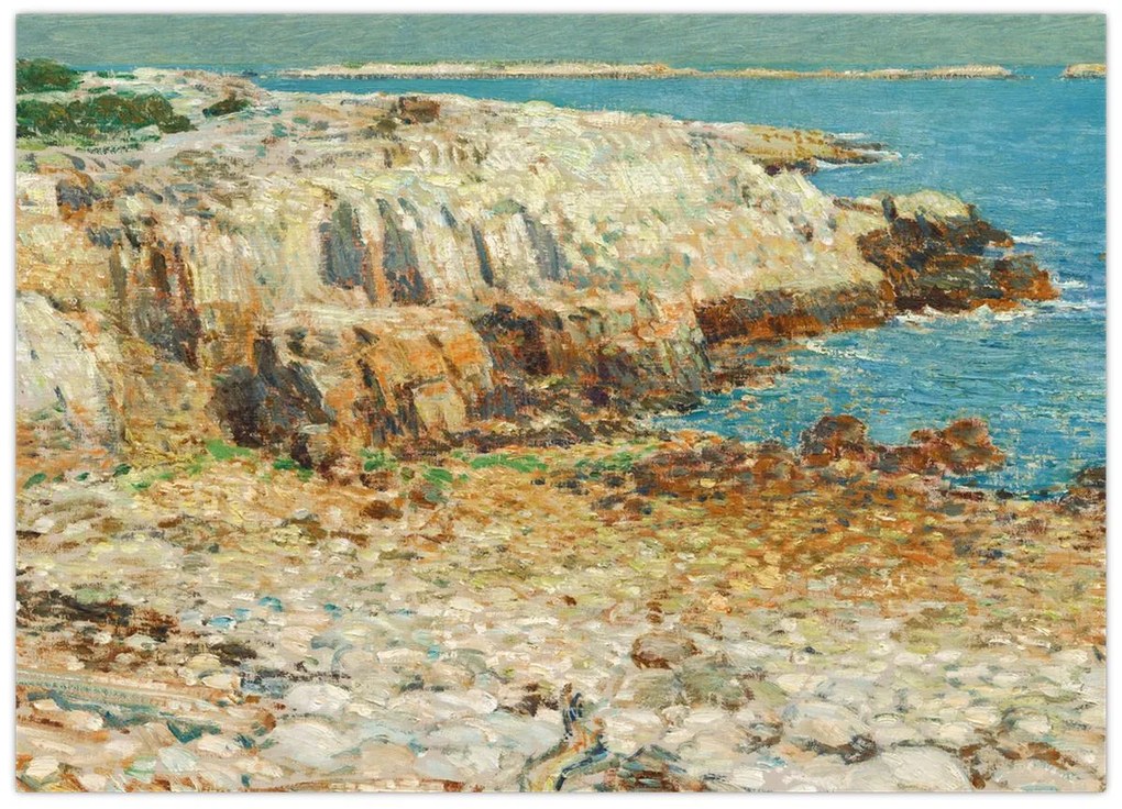 Tablou pe sticlă - Childe Hassam, A North East Headland, reproducere (70x50 cm)