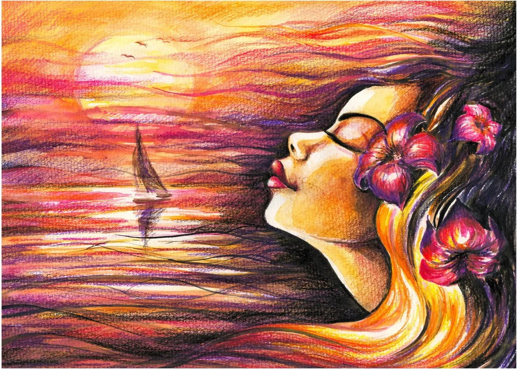 Tablou pe sticlă - Amintiri de vară (70x50 cm)