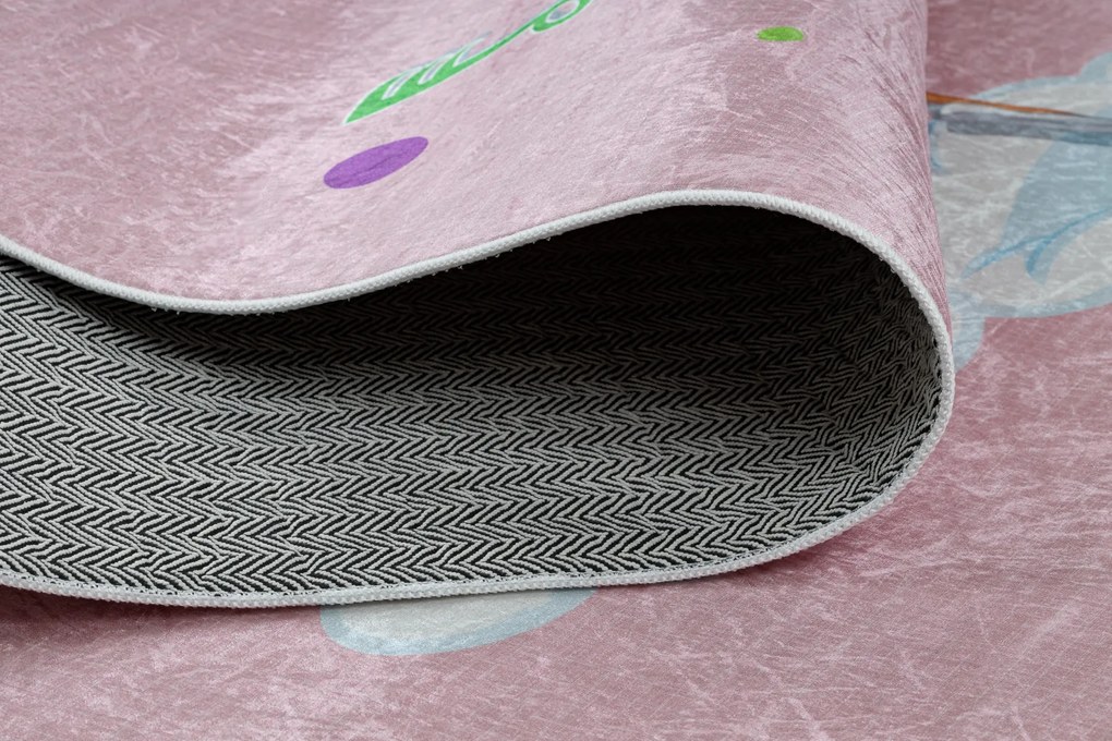 BAMBINO 41870 covor lavabil Balerina, curcubeu pentru copii anti-alunecare - roz