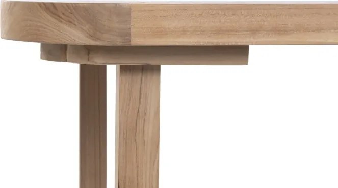 Masă dining pentru exterior din lemn de tec 180 cm finisaj natural, „Malindi”