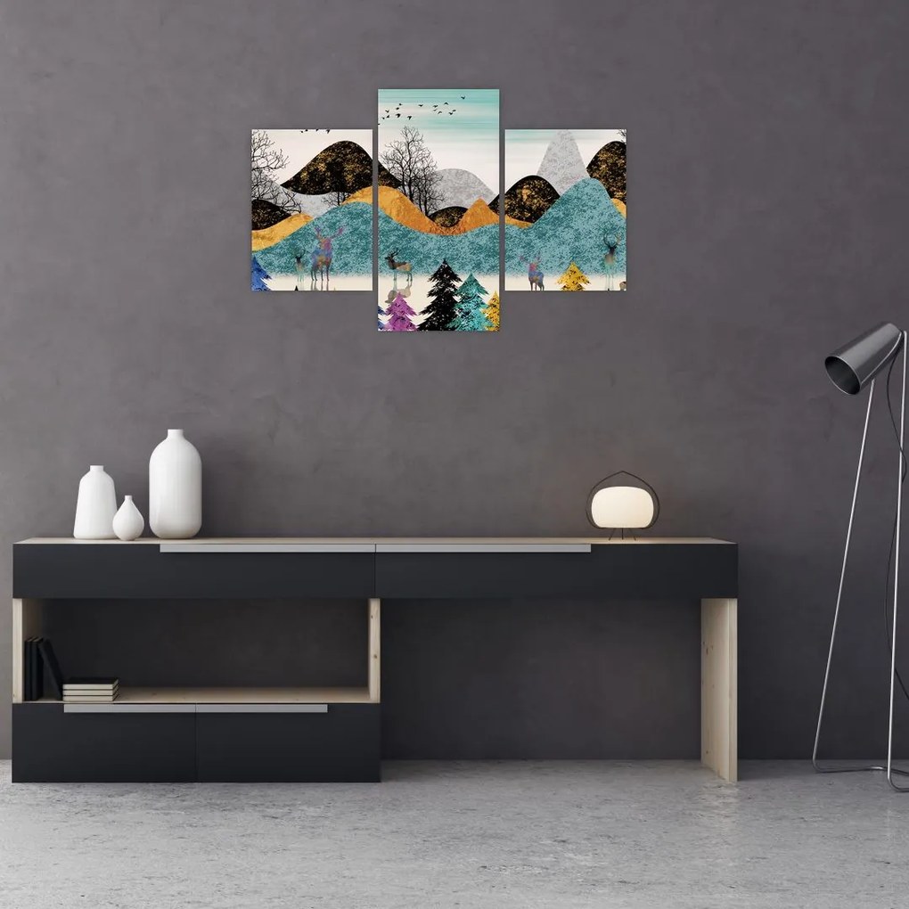 Tablou fgrafic cu cebi (90x60 cm)