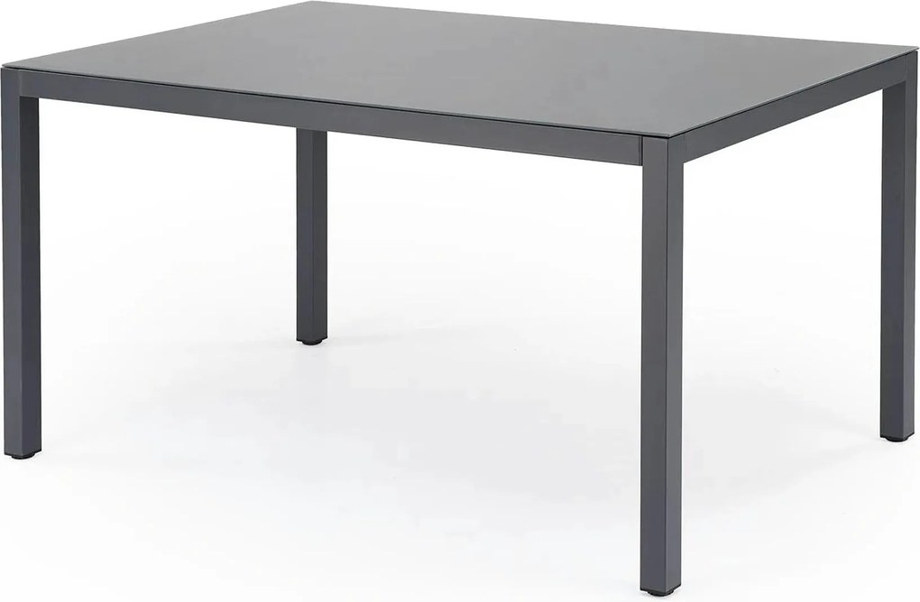 Masa gradina HOVER, gri/gri antracit, sticla/metal, 150x90x75 cm