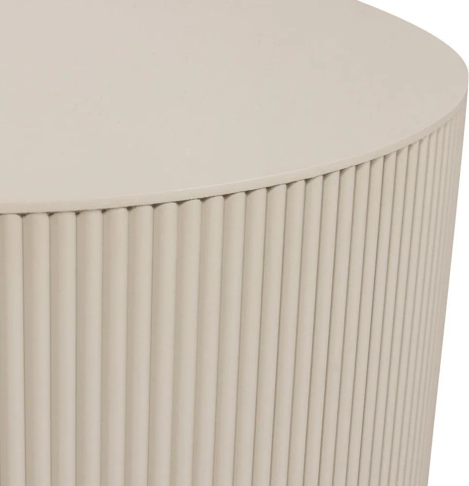 Măsuță de cafea bej rotundă ø 60 cm Sanne – WOOOD