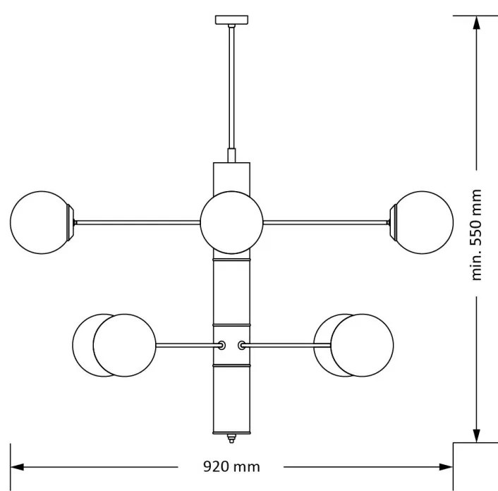 Lustra 8 surse de lumina moderna realizata manual Ultimo