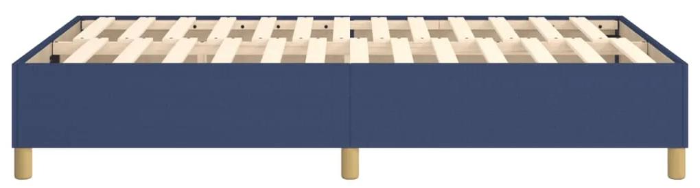 Cadru de pat box spring, albastru, 120x200 cm, textil Albastru, 35 cm, 120 x 200 cm