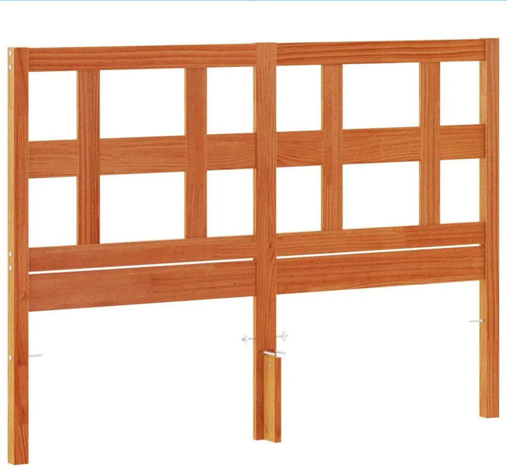 vidaXL Tăblie de pat, maro ceruit, 135 cm, lemn masiv de pin