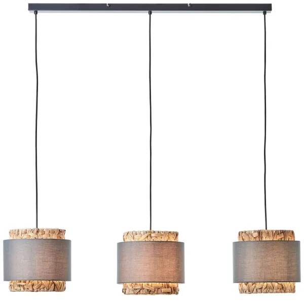 Lustră pe cablu Brilliant WATERLILLY 3xE27/60W/230V gri