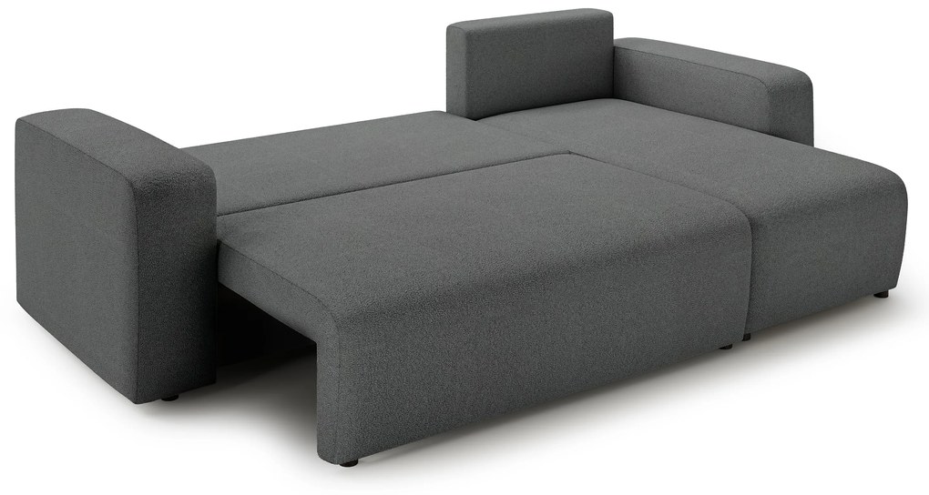 Colțar extensibil Avia Mini universal - grafit țesătură boucle Gerra 120