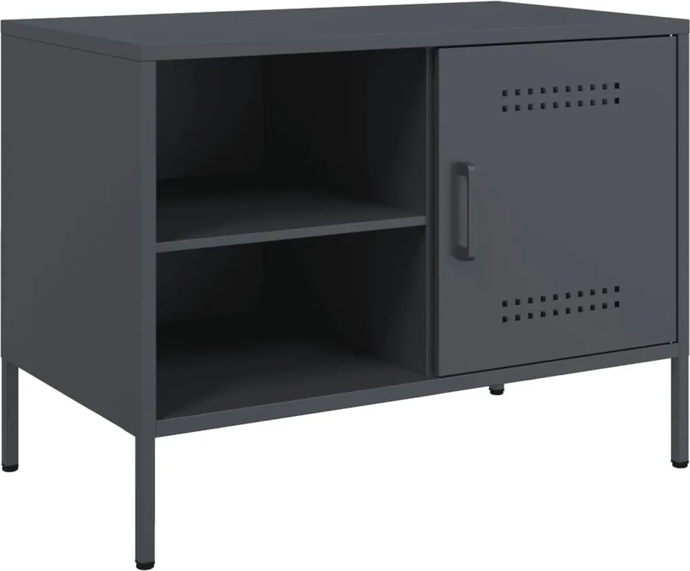vidaXL Dulapuri TV, 2 buc., antracit, 68x39x50,5 cm, oțel