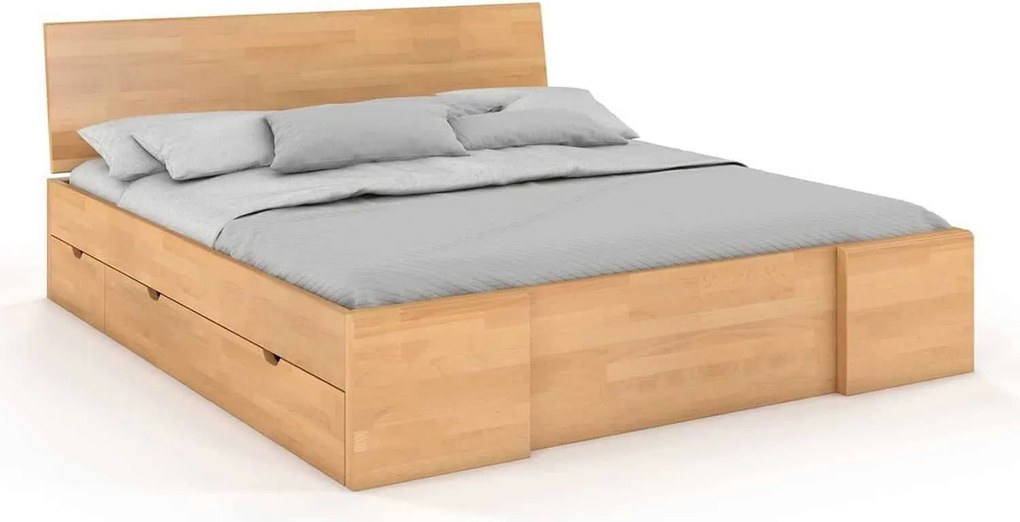 Pat lemn masiv TerraCraft Model 3 cu Sertar Fag Personalizabil