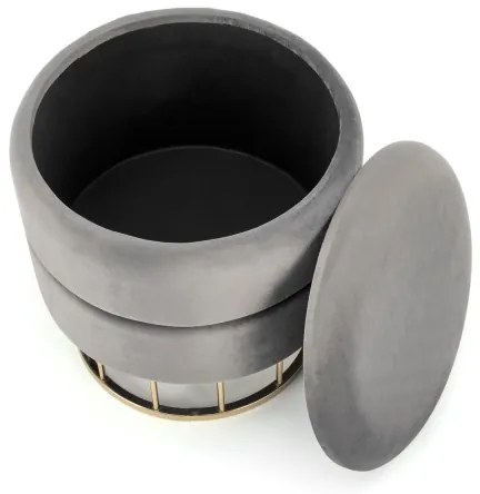 Taburet MINTY d. 37 cm gri/auriu