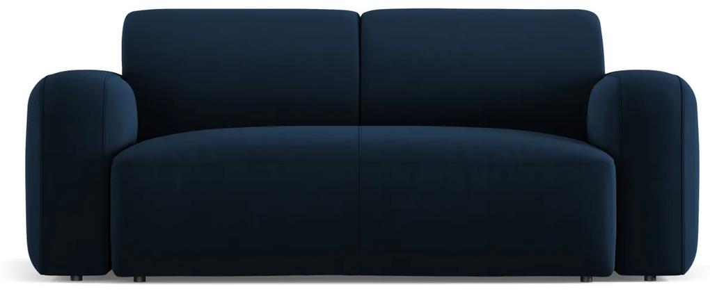 Canapea Greta cu 2 locuri si tapiterie din catifea, albastru royal