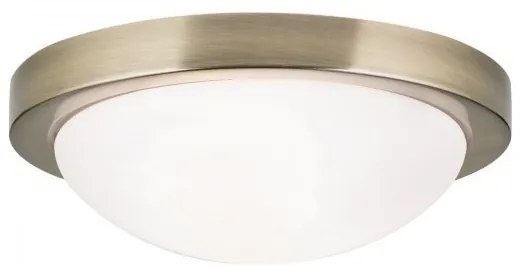 Plafoniera iluminat baie, protectie IP44, diametru 32cm, Fato antique brass