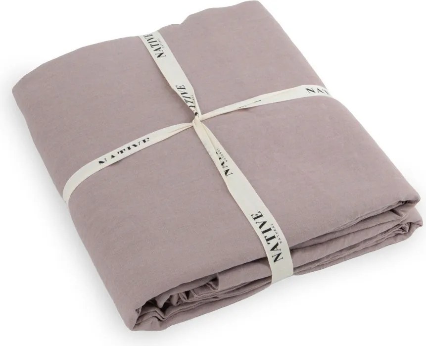 Lenjerie de pat roz prăfuit din in pentru pat dublu 200x200 cm Blush – Native Natural