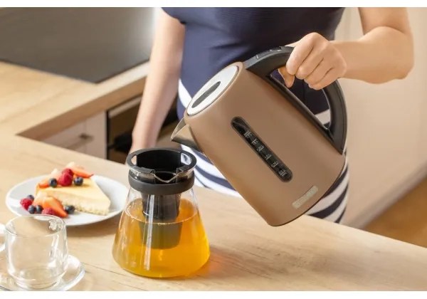 Fierbător de apă cu termoreglare 1,7 l 2150W/230V maro Sencor