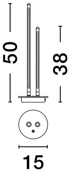 Lampa de masa LED design modern INTEC, alb
