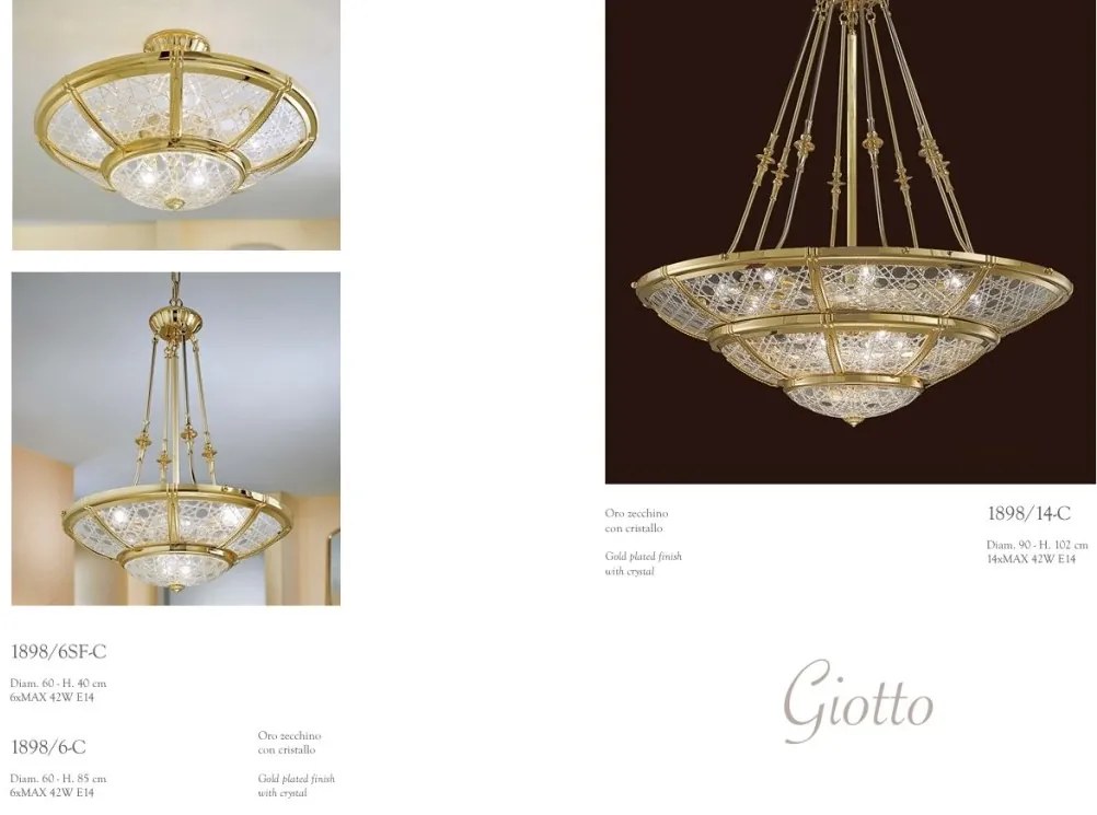 Lustra aplicata eleganta LUX realizata manual Crystal Glass - Giotto