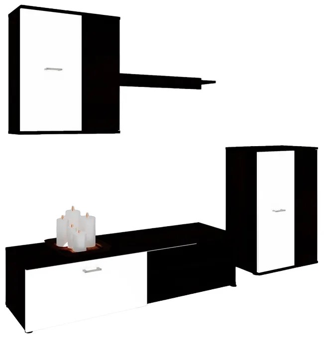 Living Madrid, culoare magia (wenge) / alb, 200 x 150 x 37 cm