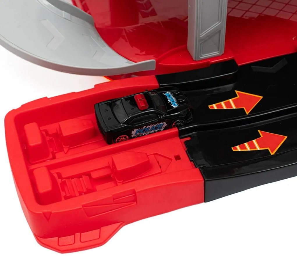 Baby Mix Garage pentru copii cu elicopter, 60 x 33x 29 cm