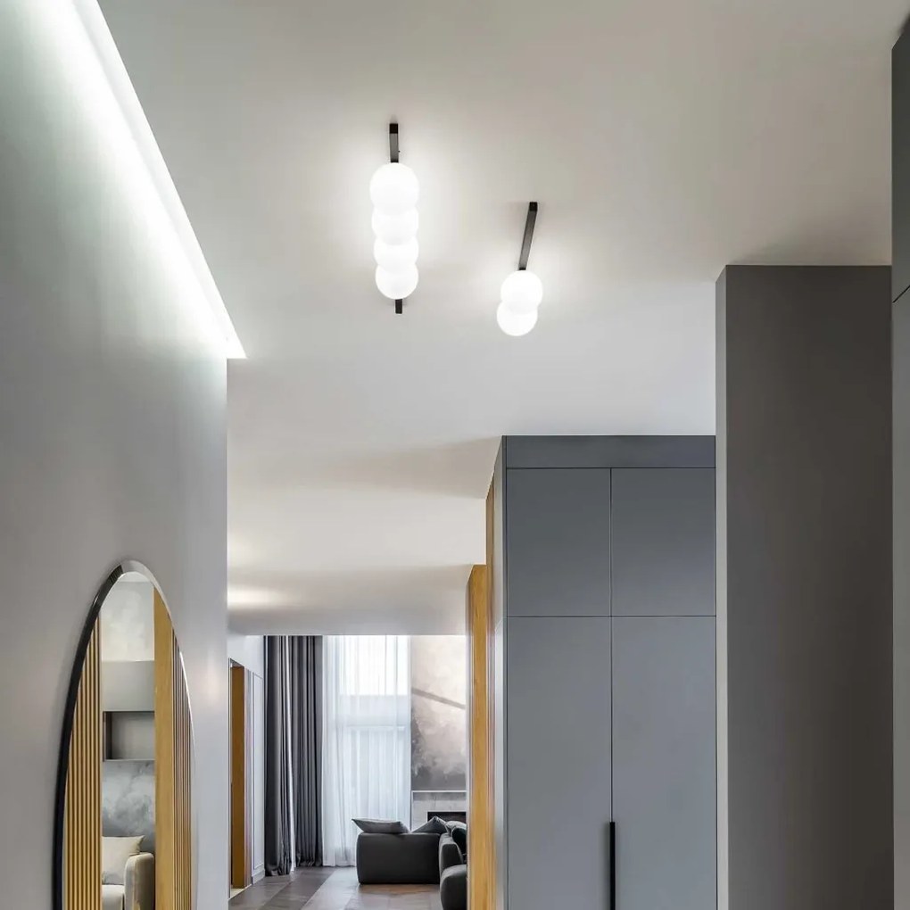 Plafoniera moderna stil minimalist Binomio pl2 negru