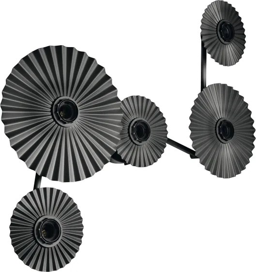 Osram - Aplică de perete PLISSEE 5xE27/15W/230V antracit