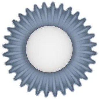 Aplica decorativa ceramica blue gri, sticla alb, PETEL