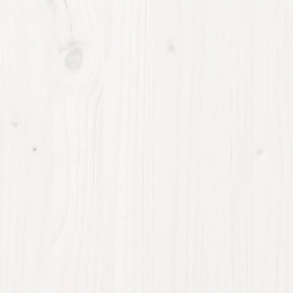 Cadru de pat Single 3FT, alb, 90x190 cm, lemn masiv Alb, 90 x 190 cm