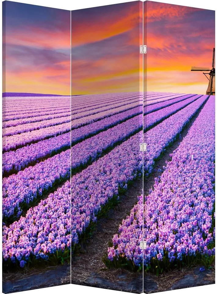Paravan - Ferma cu flori (126x170 cm)