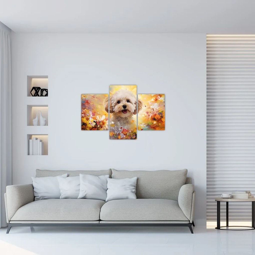 Tablou - Câine fericit (90x60 cm)