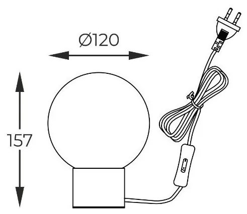 Veioza, Lampa de masa moderna Arcturus auriu/ fumuriu