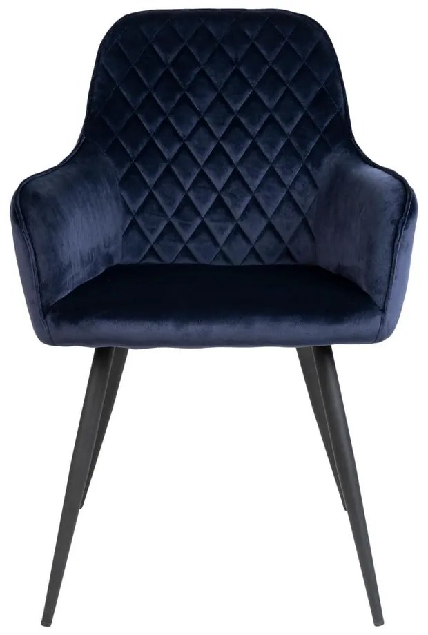 Set de scaune de sufragerie albastru închis cu cotiere 2 buc. tapițat Harbo – House Nordic