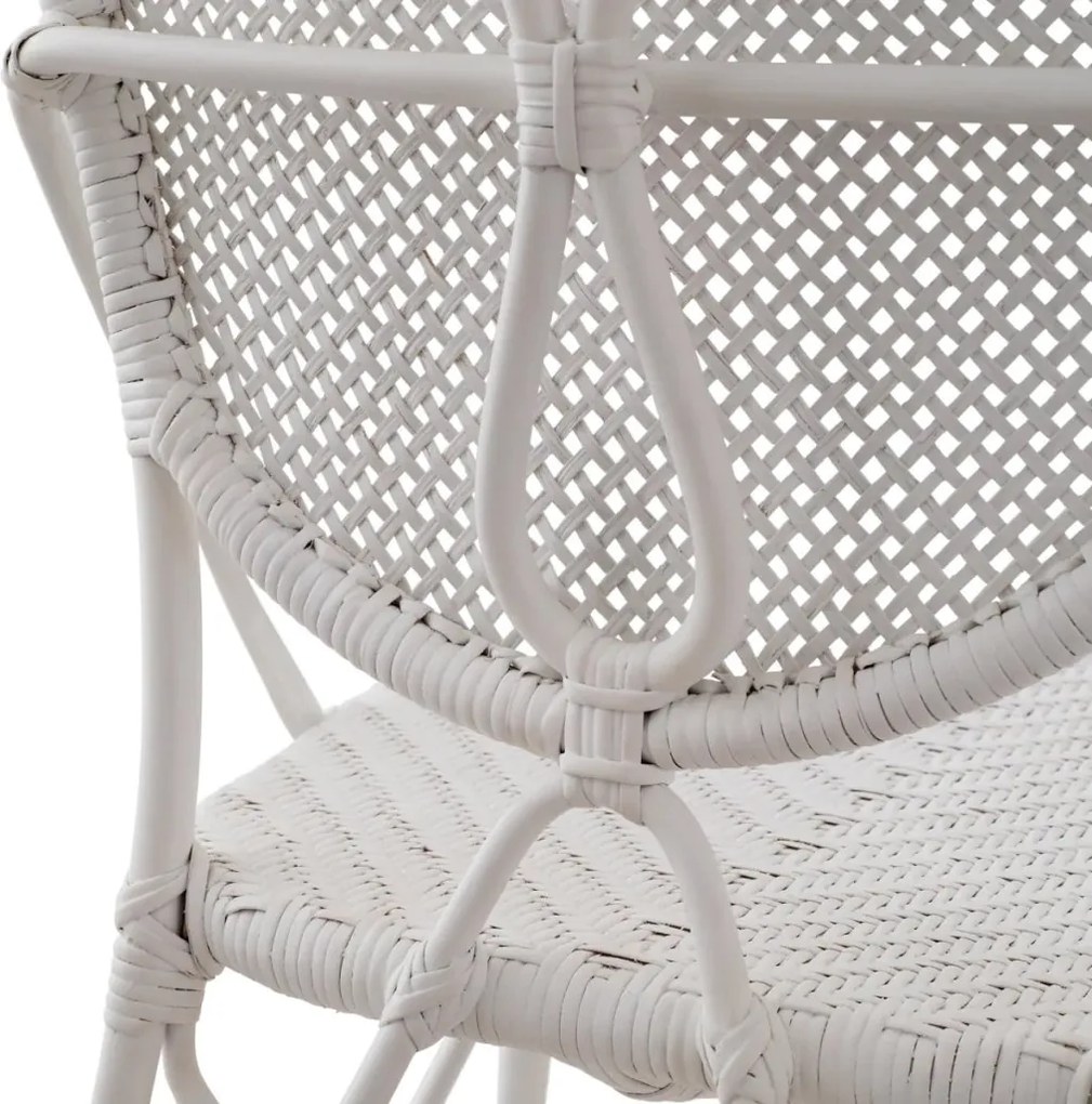 Scaun din ratan design LUX, Colony alb