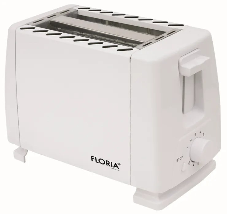 Prajitor de paine Floria ZLN1833 Alb, 700W, 7 nivele de control al temperaturii, buton de oprire