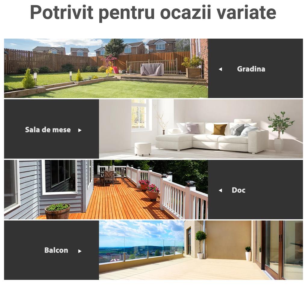 Outsunny Masă Pătrată pentru Grădină, Sticlă Termorezistentă, Design Modern, Negru, 68.5x68.5x84cm | Aosom Romania
