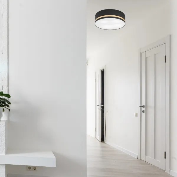 Plafonieră SIRJA STRIPE 4xE27/15W/230V d. 45 cm negru